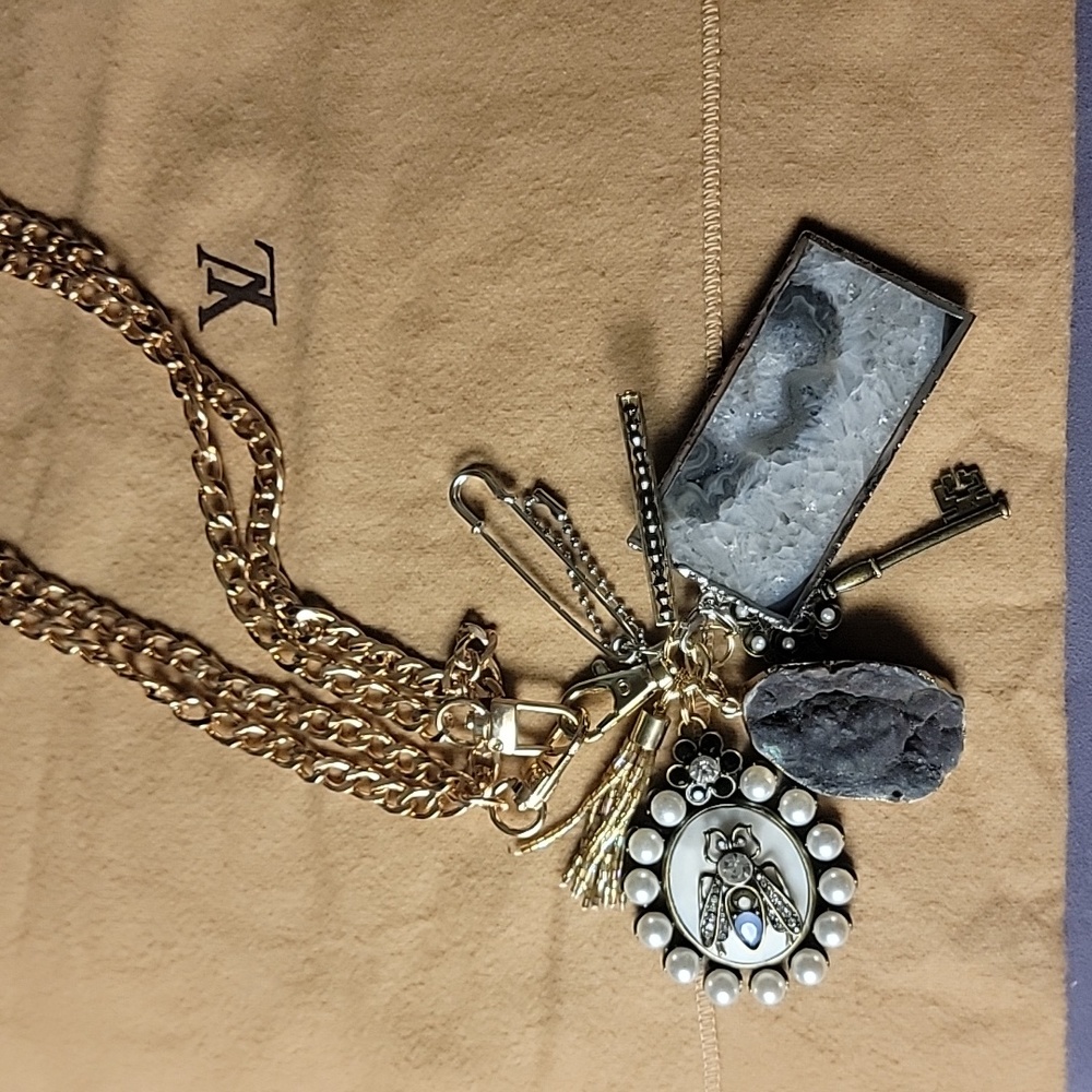 Purse Charm lv lock & key